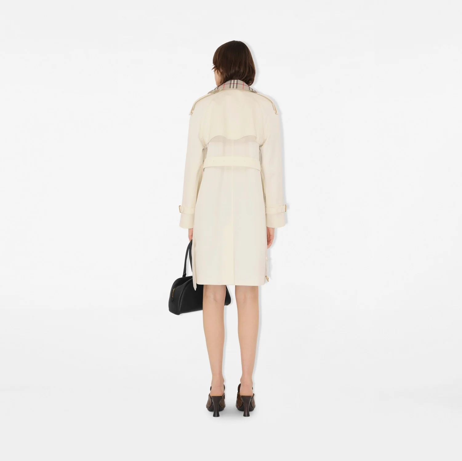 Mid-length Check Collar Castleford Trench Coat - Image 7